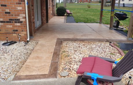 Patio decorative concrete